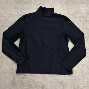 Spanx Bod-A-Bing Black Shaping Long Sleeve Turtleneck Top Shirt